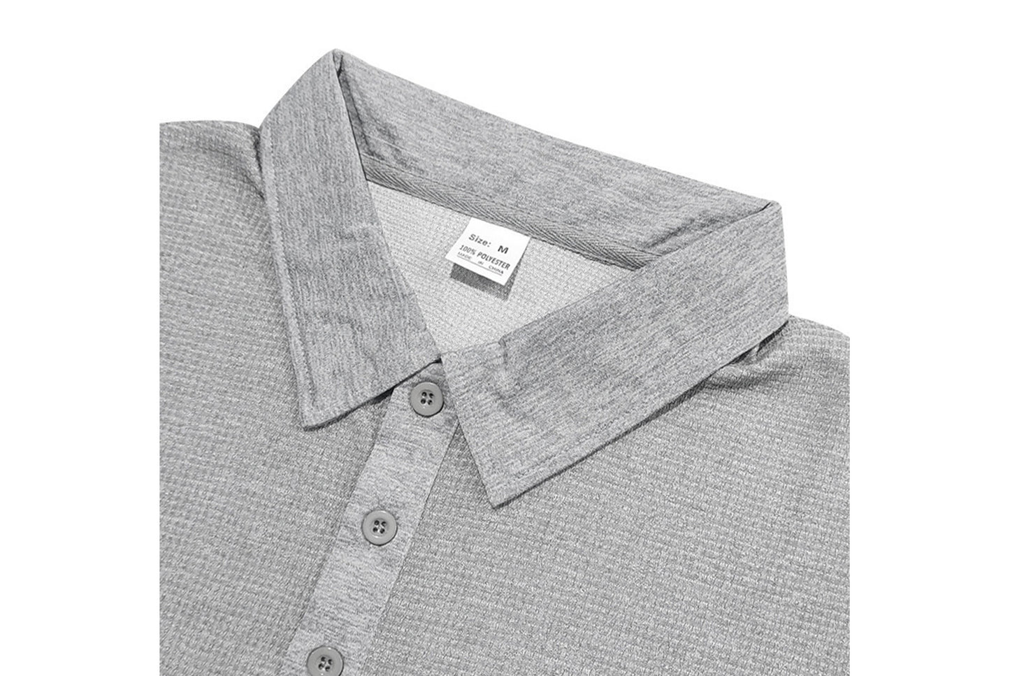 Men's Waffle Knit Polo Shirt