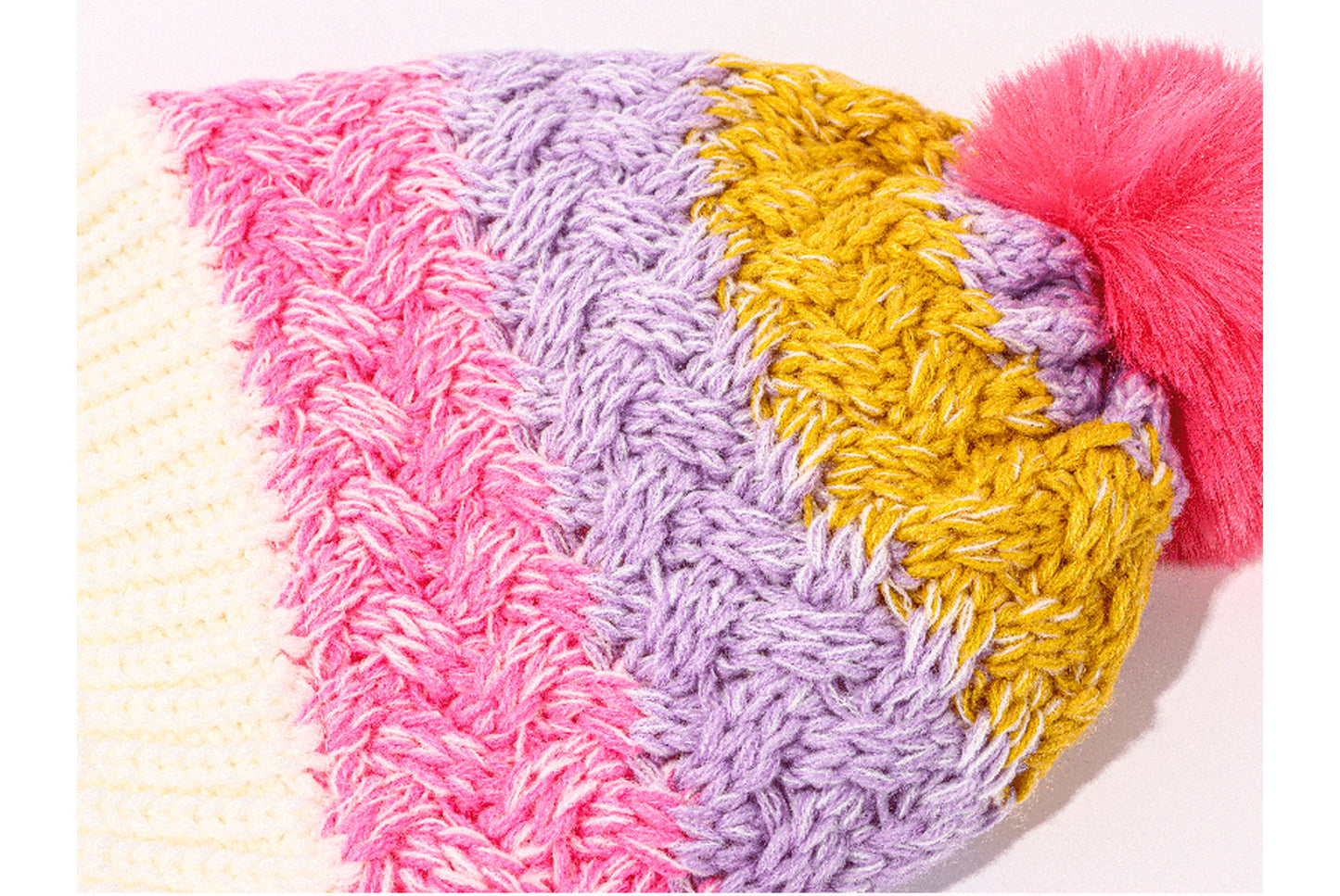 Children's Winter Rainbow Knitted Hat