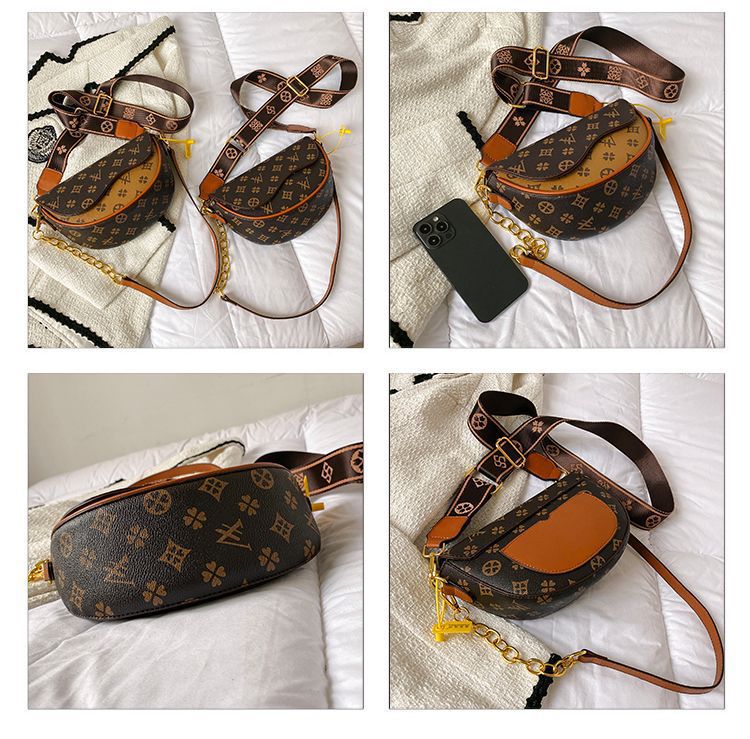 Versatile semi-circle saddle bag