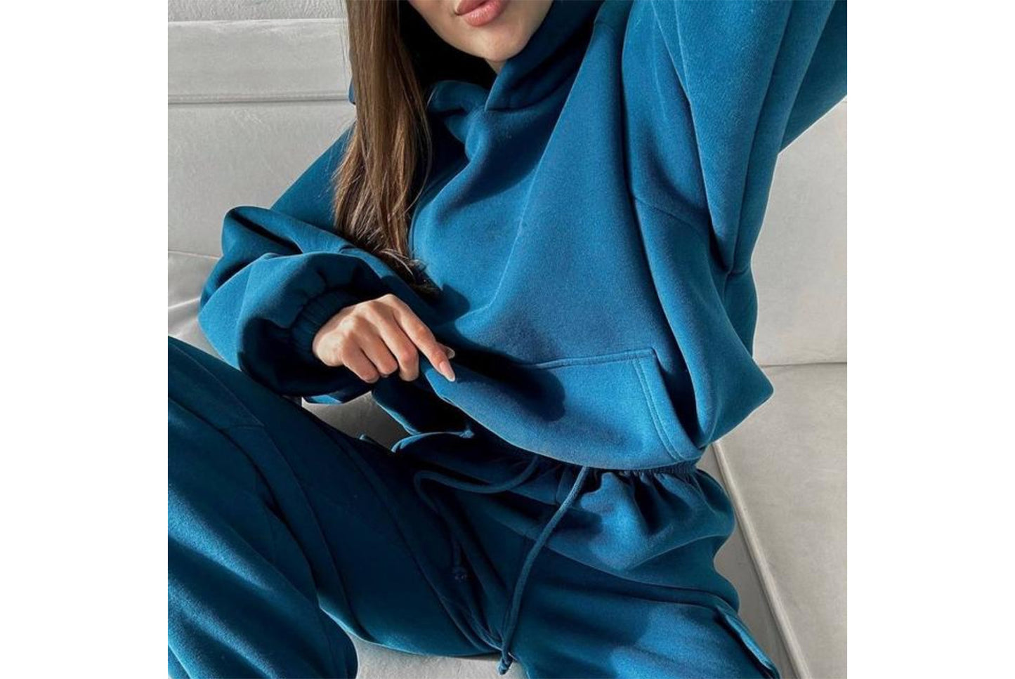 Women's New Fashionable Sporty Casual Hoodie Set