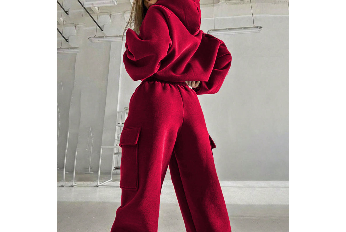 Women's New Fashionable Sporty Casual Hoodie Set