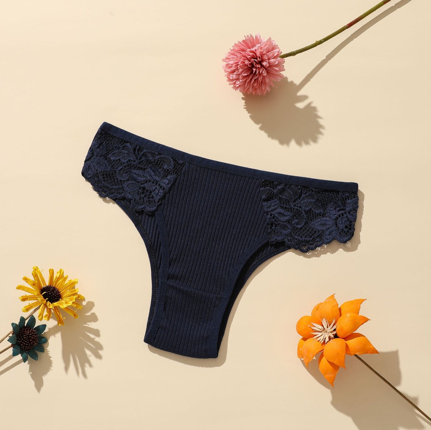 Pure cotton lace women's briefs 8-piece set