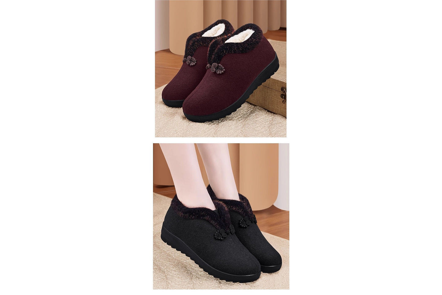 Anti-slip and Warm Genuine Wool Boots