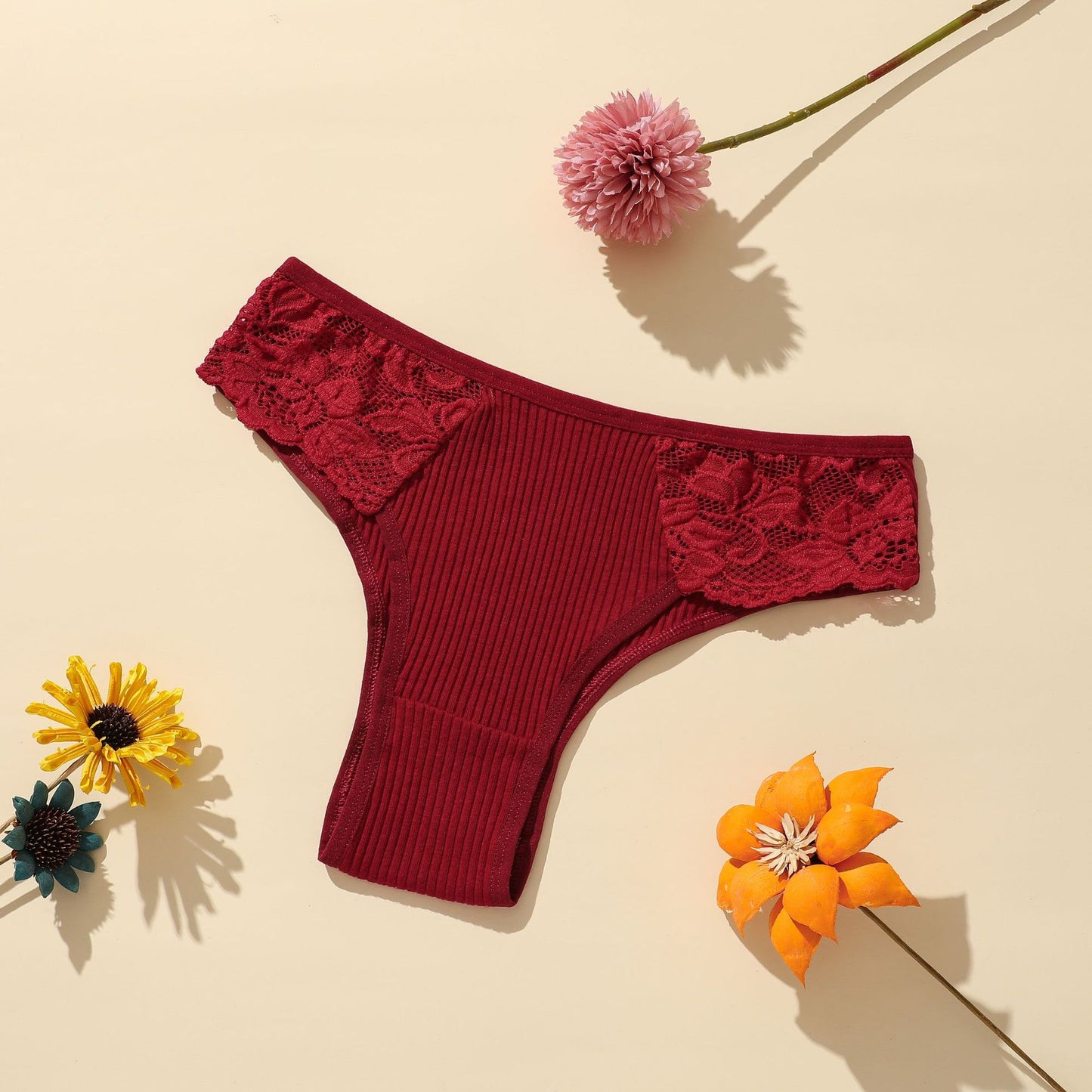 Pure cotton lace women's briefs 8-piece set