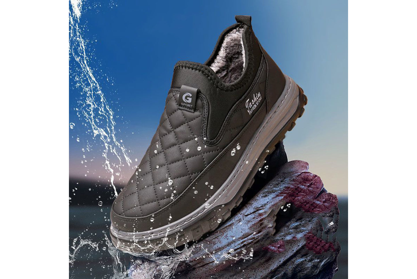 Winter Fleece-Lined Warm Men's Cotton Shoes