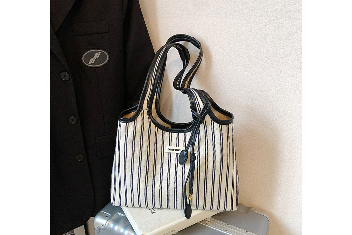 Striped Minimalist Handbag/Shoulder Bag
