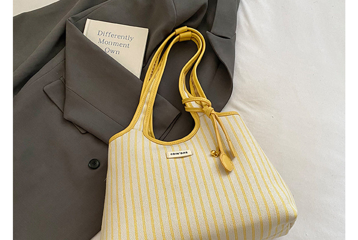 Striped Minimalist Handbag/Shoulder Bag