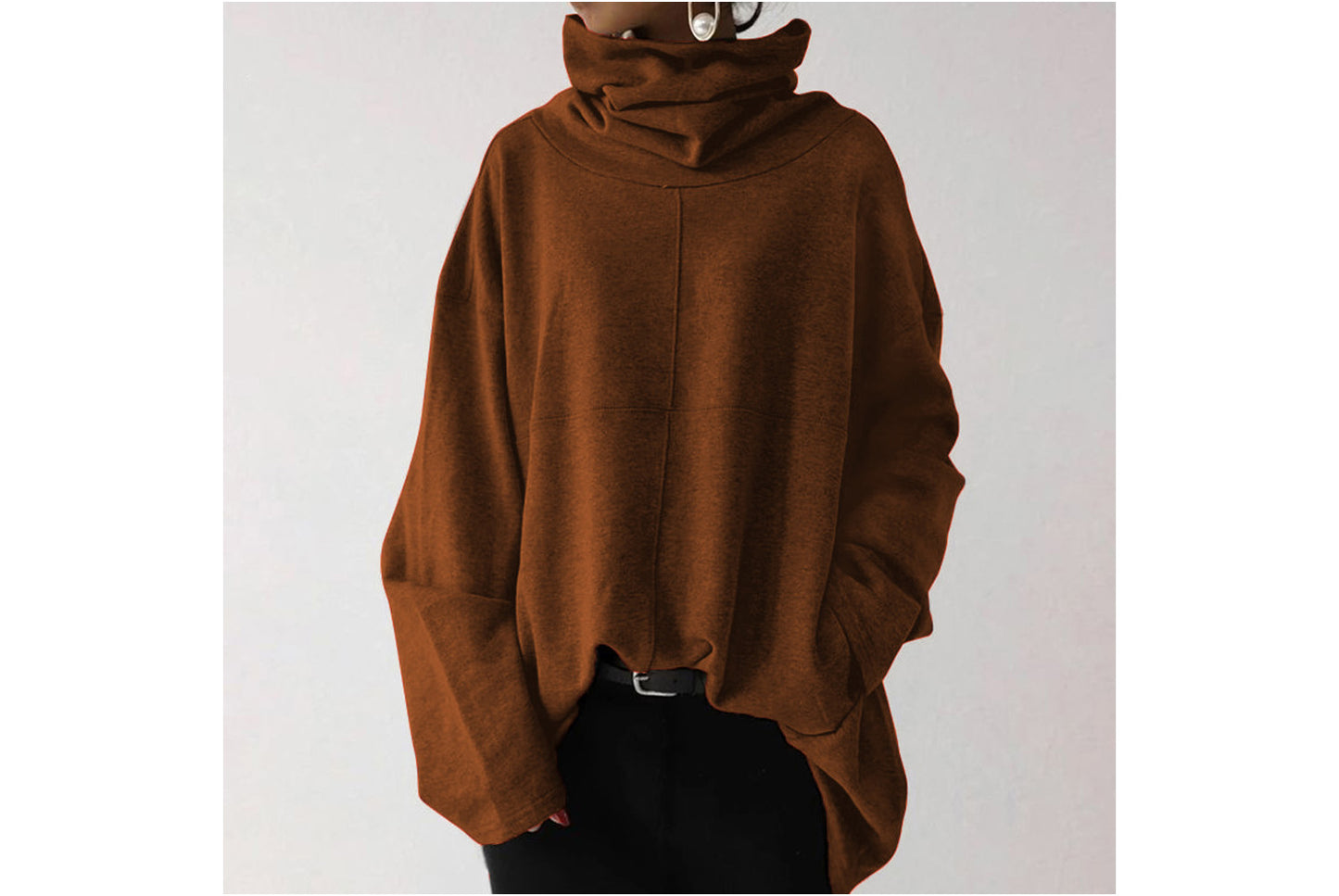 Women's Autumn/Winter High-Neck Pullover Sweatshirt