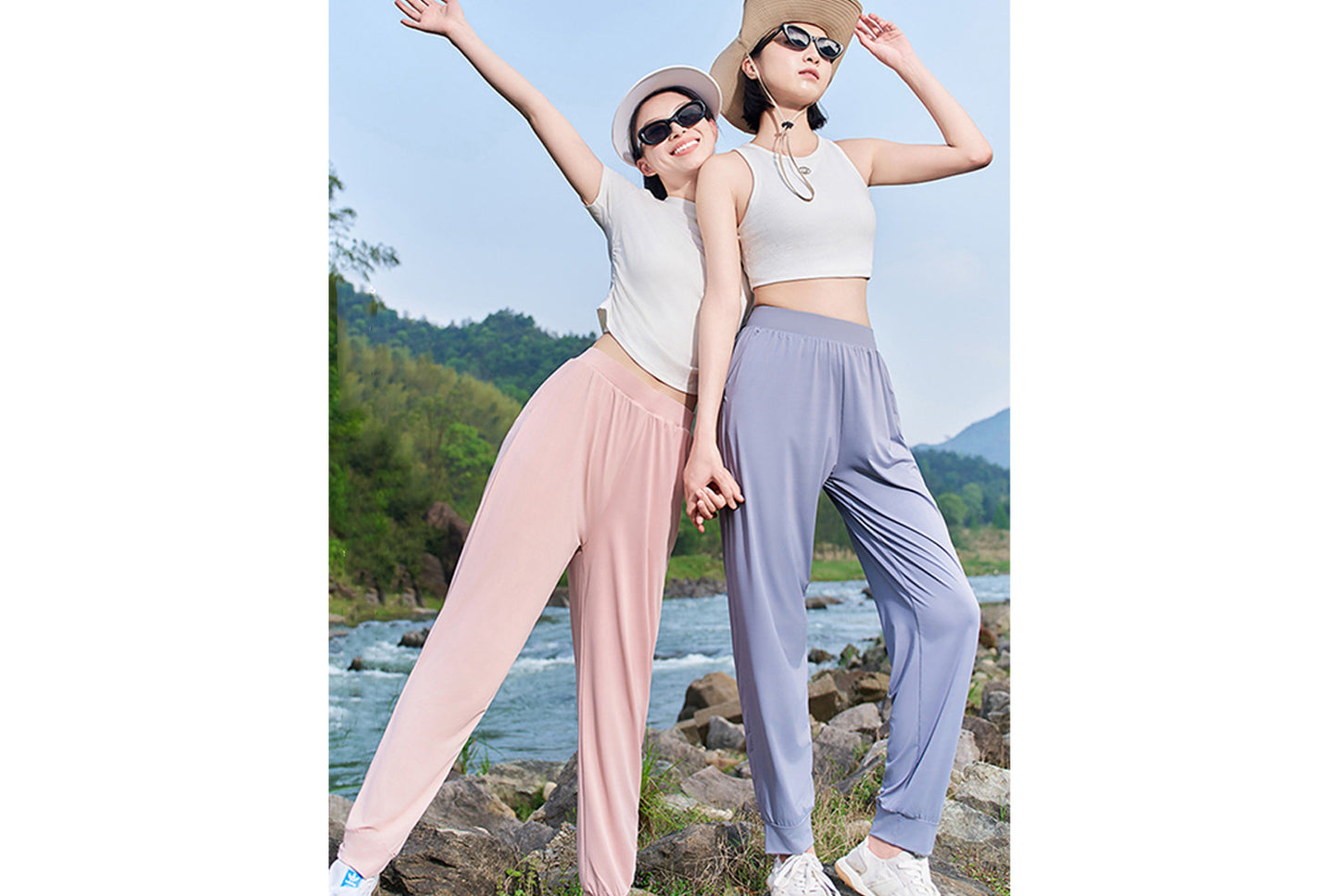 Ice Silk Casual Wide-Leg Pants