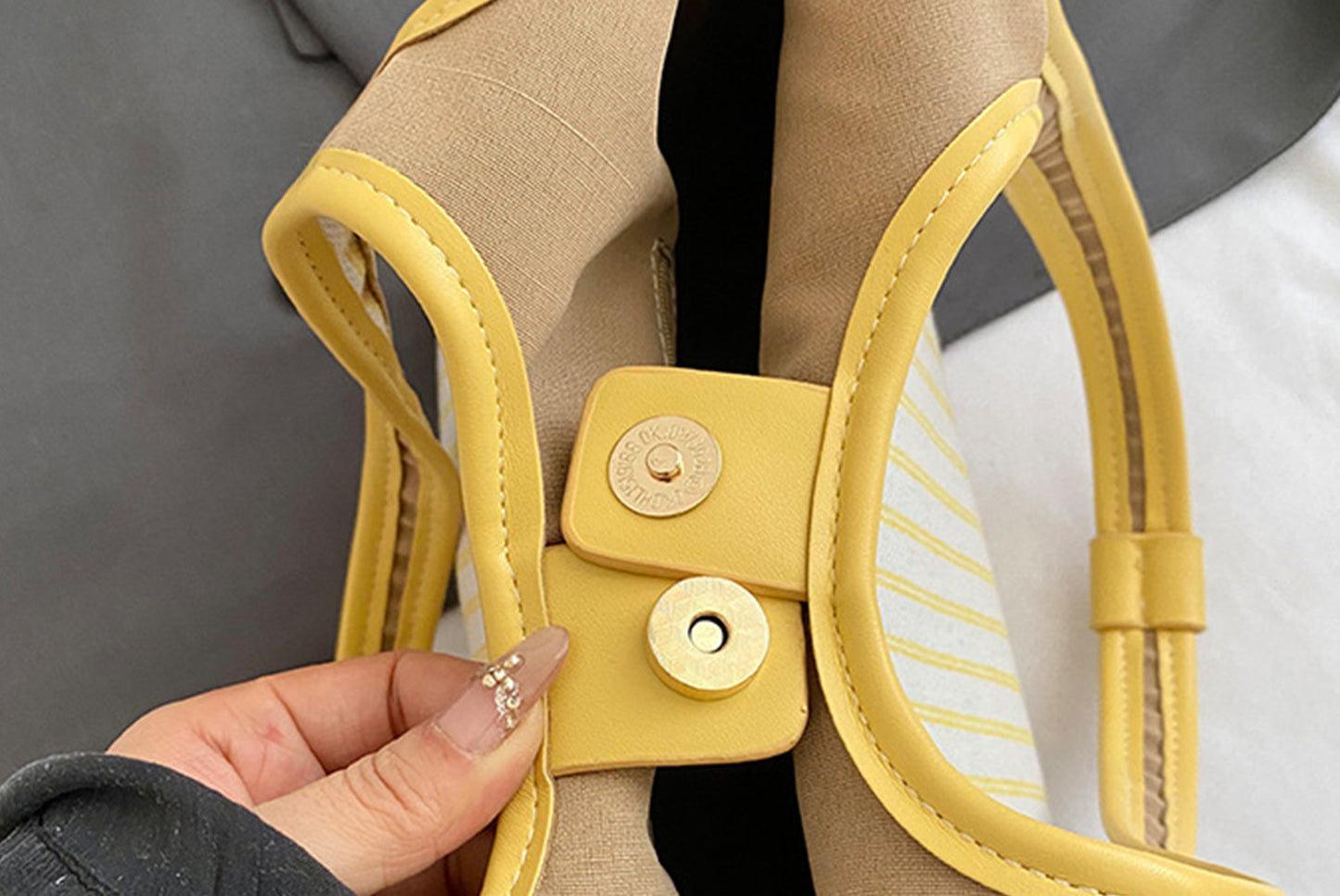 Striped Minimalist Handbag/Shoulder Bag