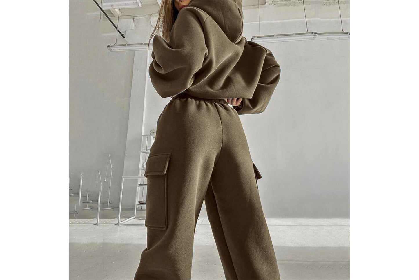 Women's New Fashionable Sporty Casual Hoodie Set
