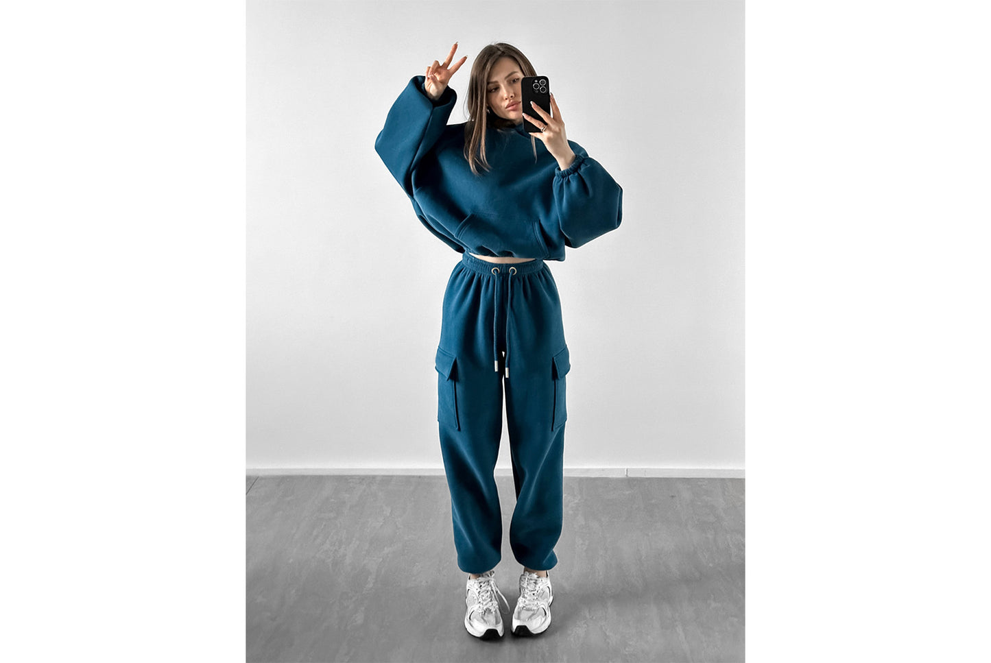 Women's New Fashionable Sporty Casual Hoodie Set