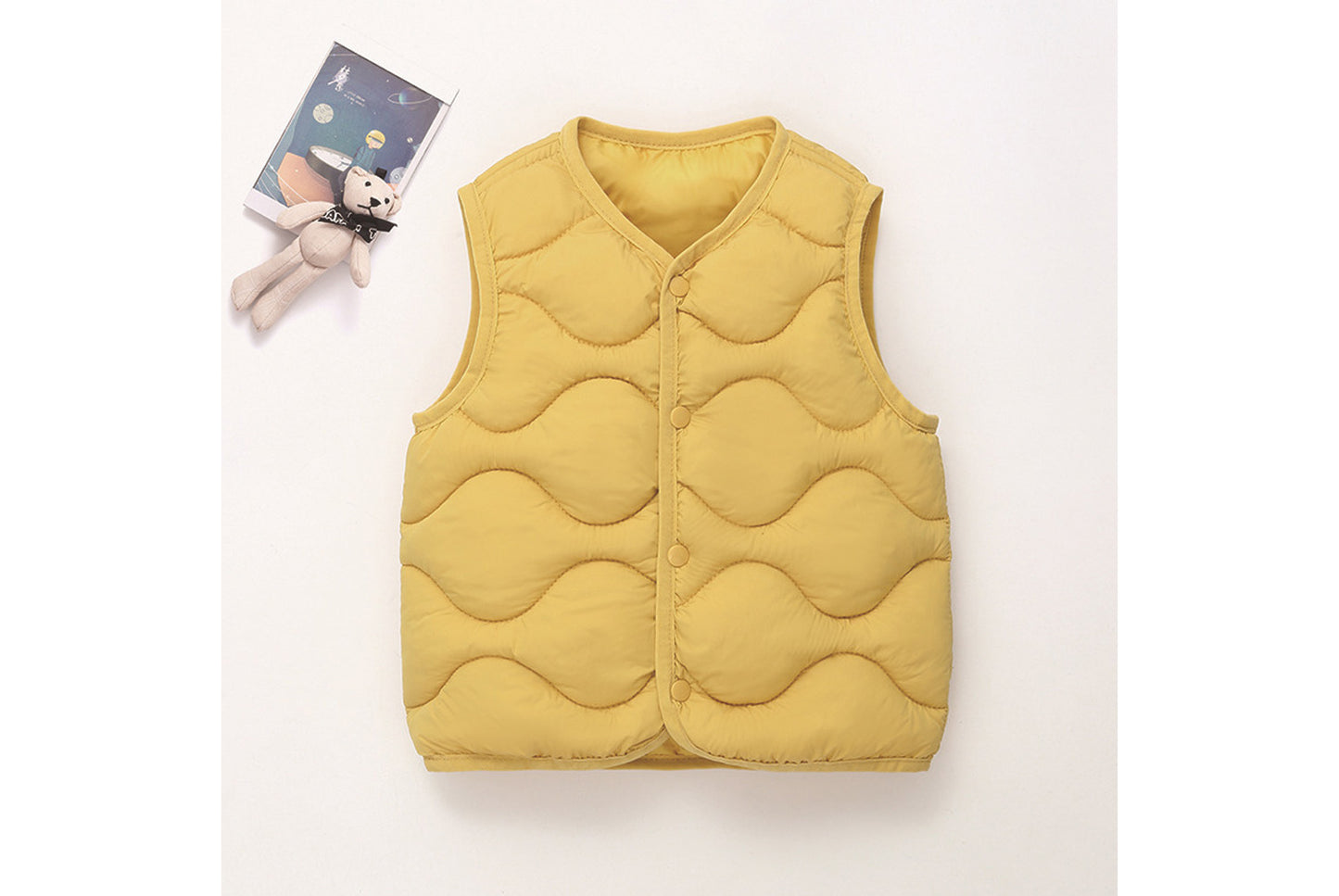 Children's Solid Color Wavy Vest