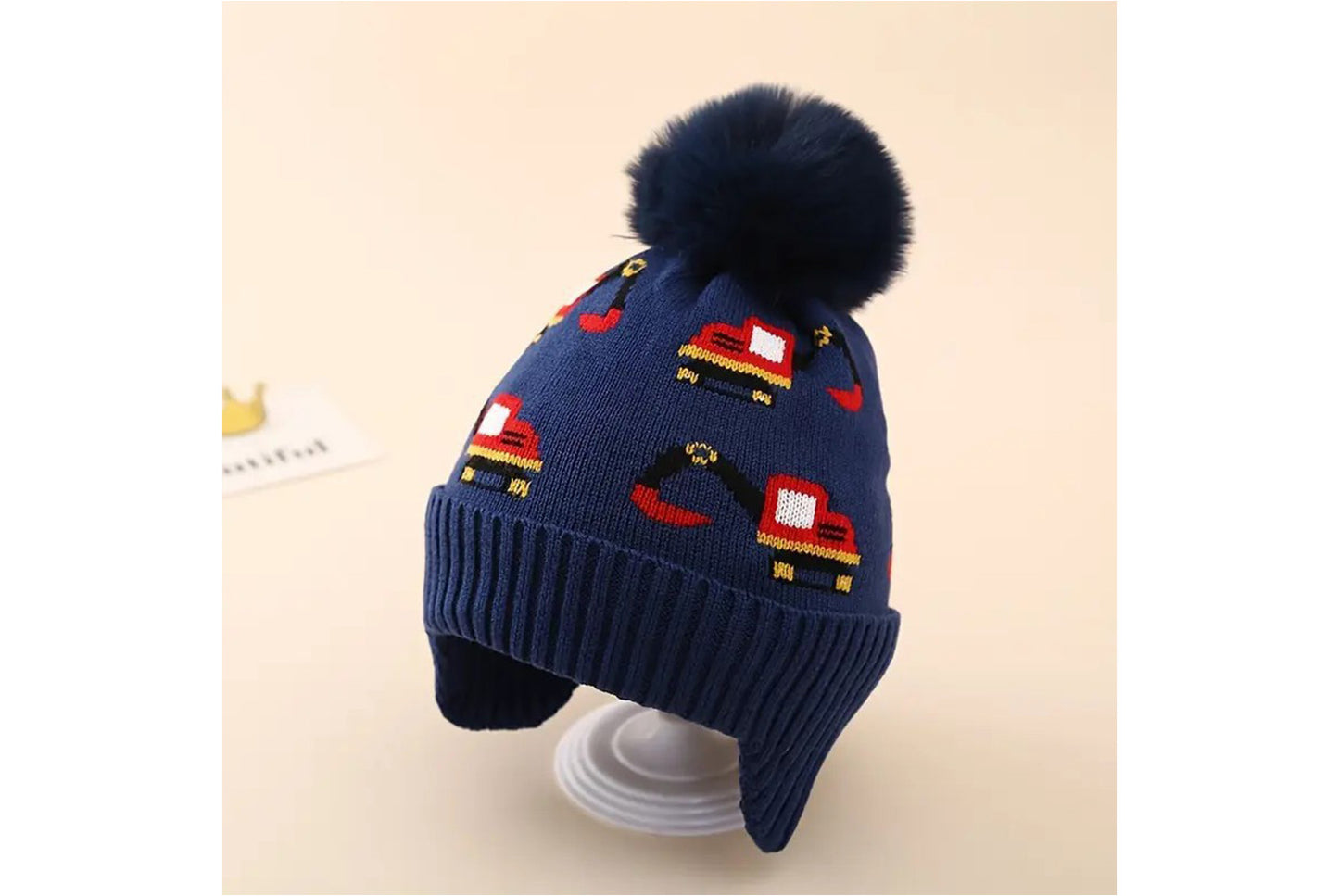 Children's Dinosaur Warm Scarf and Hat Set (Fleece-lined Knit)