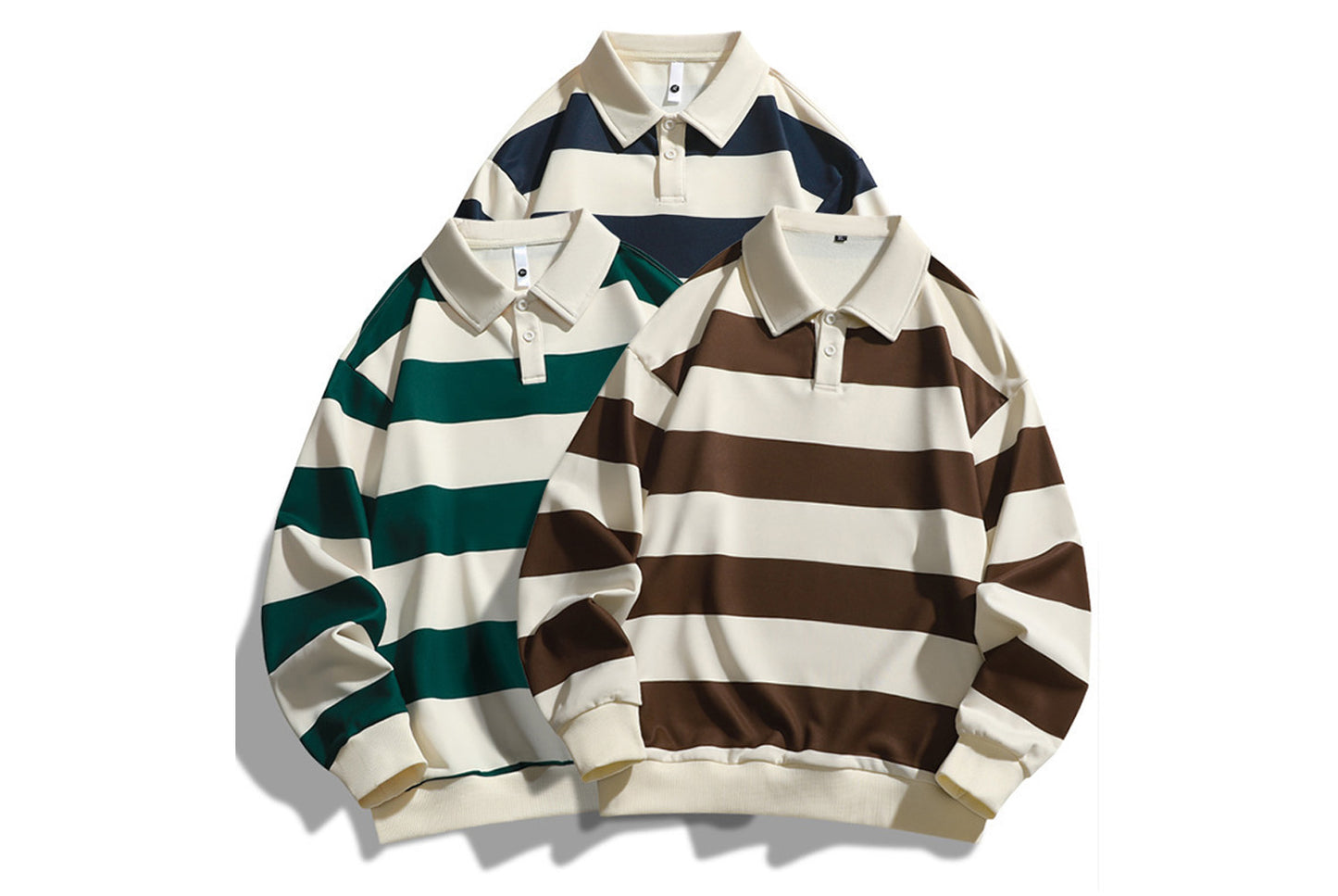 **Trendy Loose Striped Sweatshirt - Unisex Casual Top**