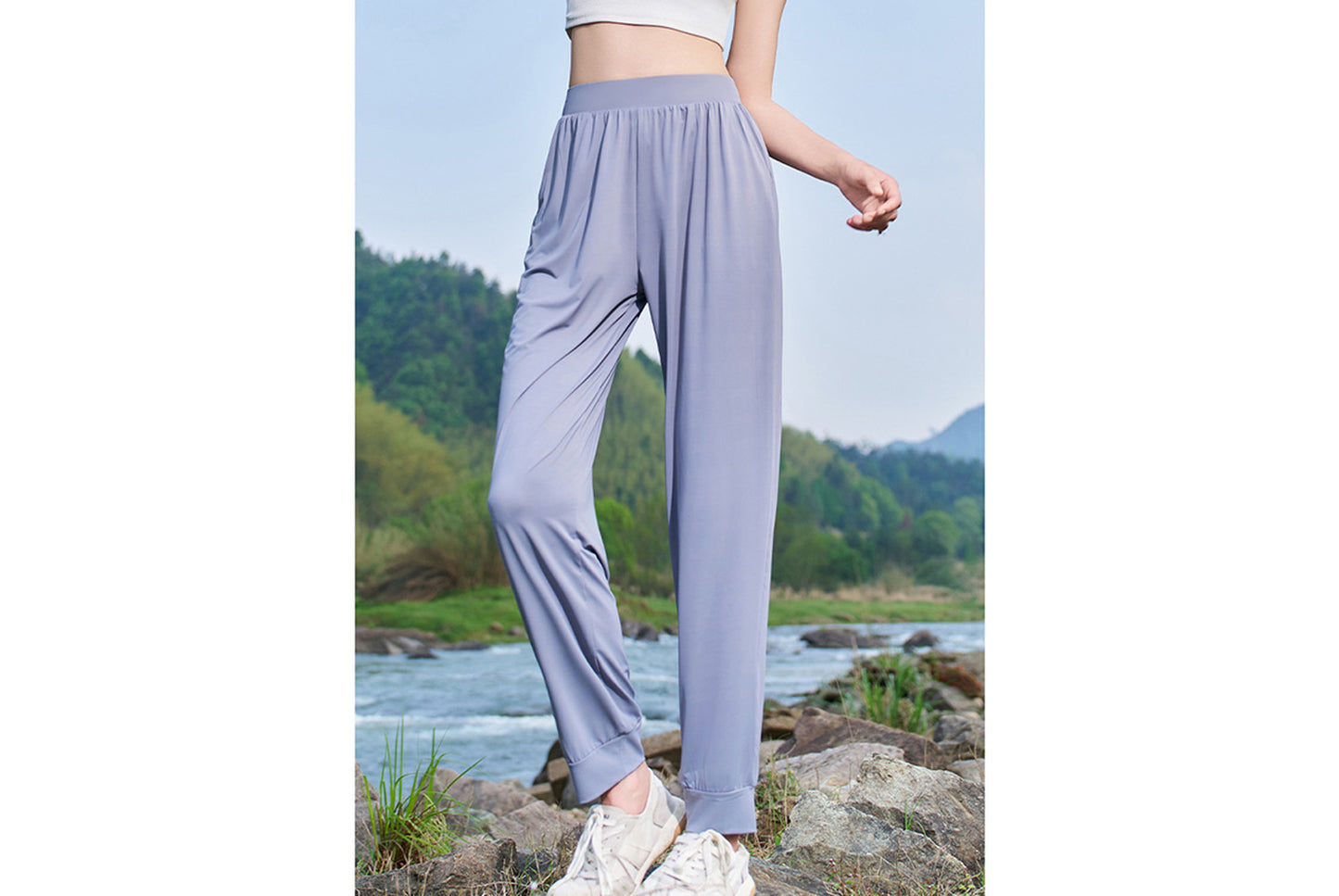 Ice Silk Casual Wide-Leg Pants