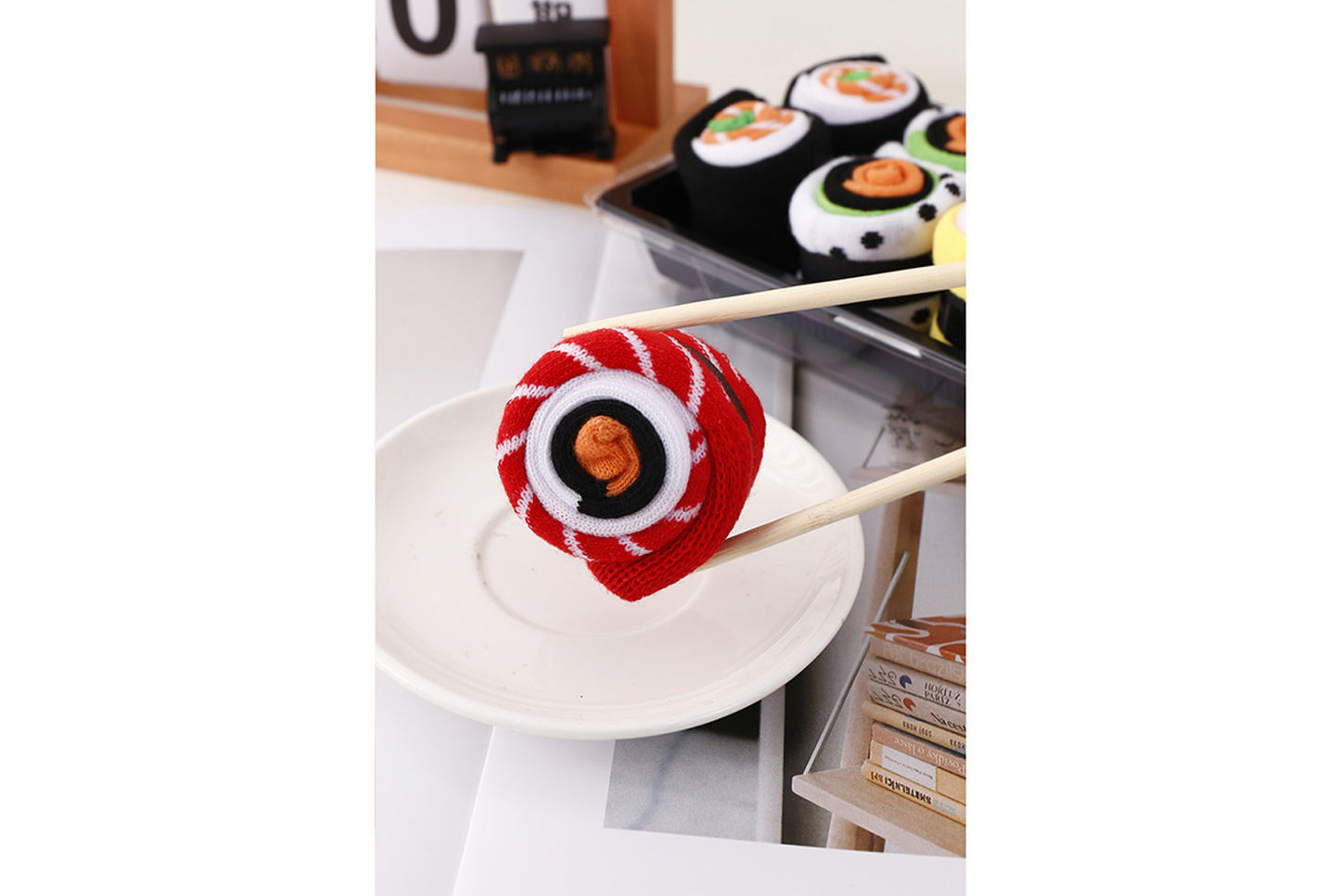 Salmon Sushi Socks Women's 5-Pair Gift Box Set