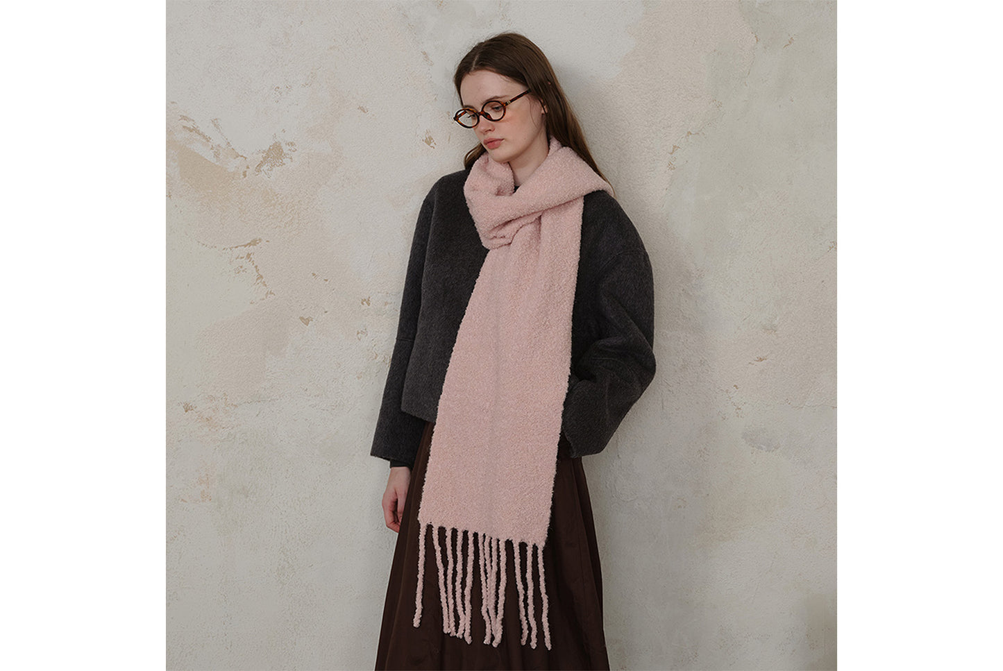 80% Wool Tassel Scarf