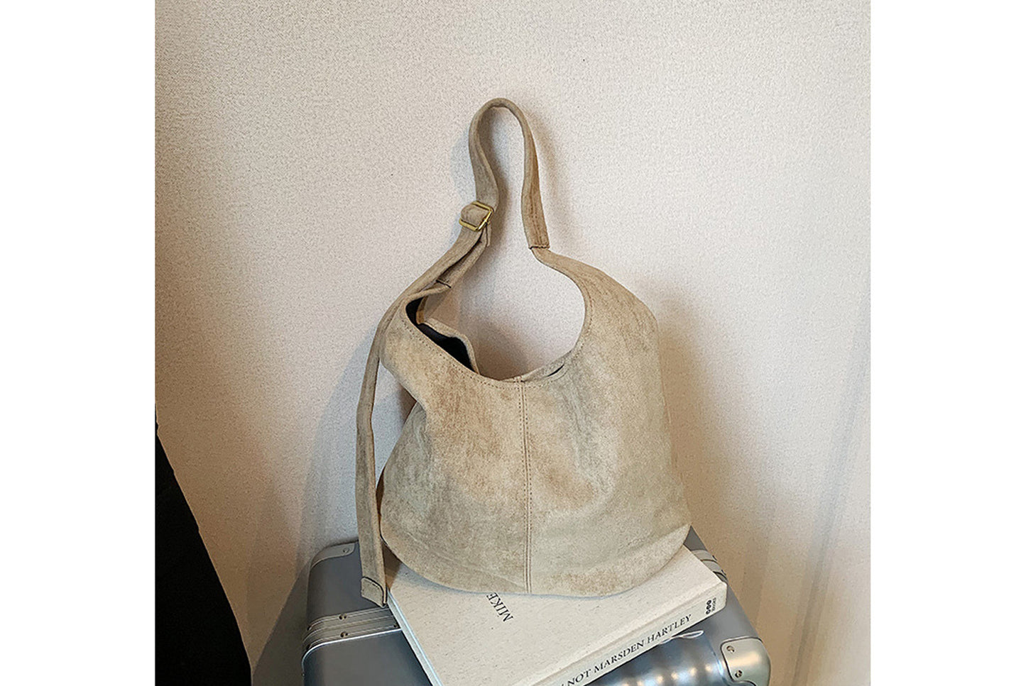 Retro Suede Bucket Bag