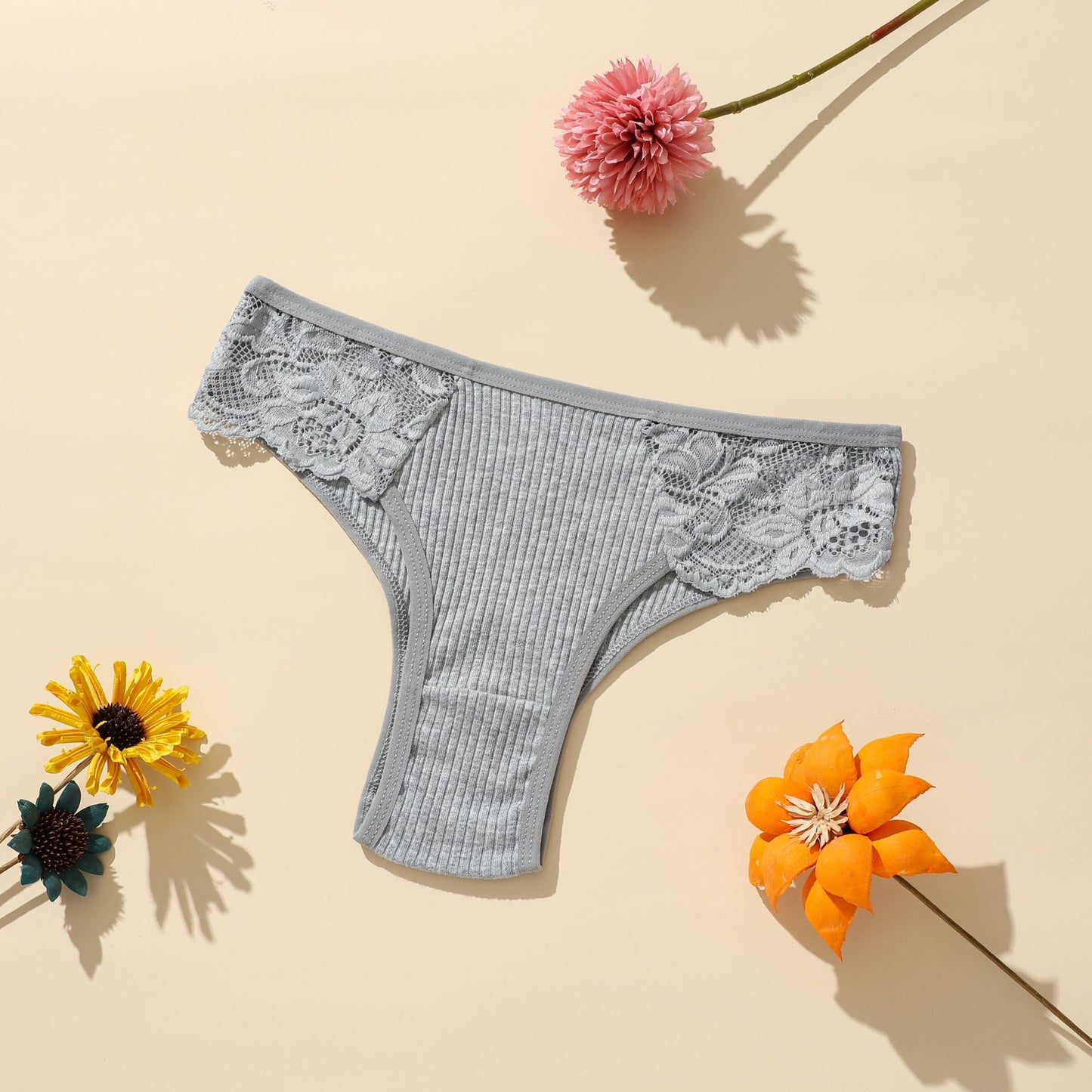 Pure cotton lace women's briefs 8-piece set