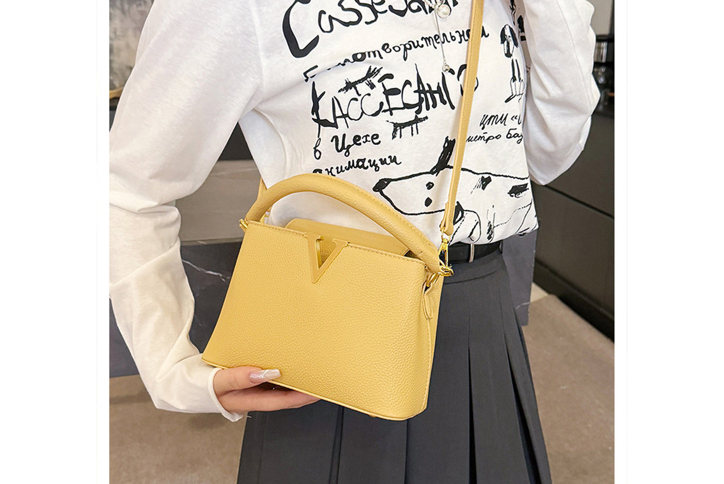 Lychee Texture Crossbody/Handbag