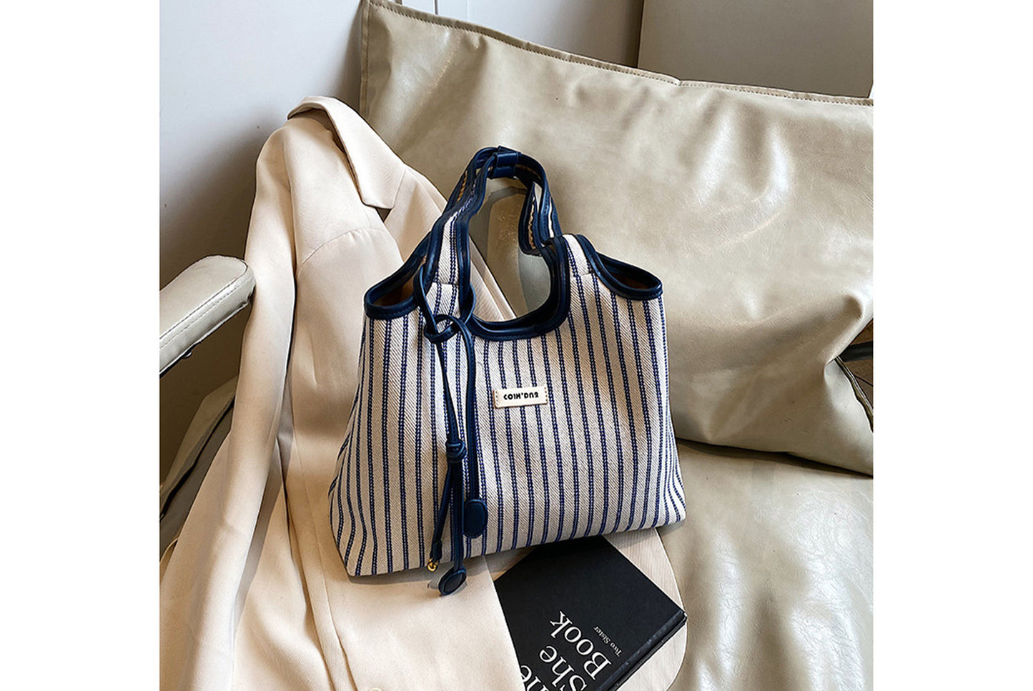 Striped Minimalist Handbag/Shoulder Bag
