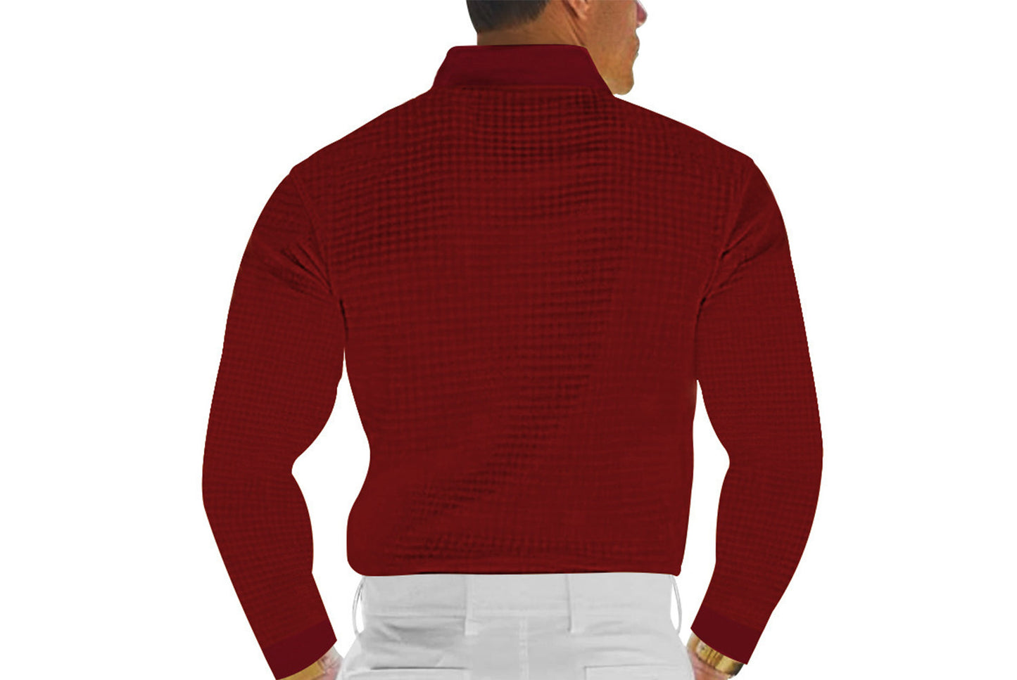 Men's Waffle Knit Polo Shirt