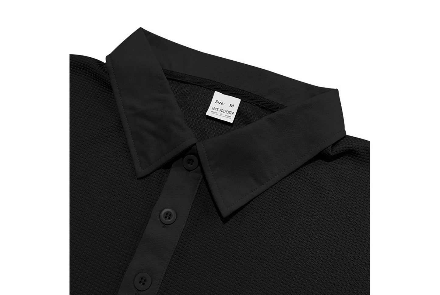 Men's Waffle Knit Polo Shirt