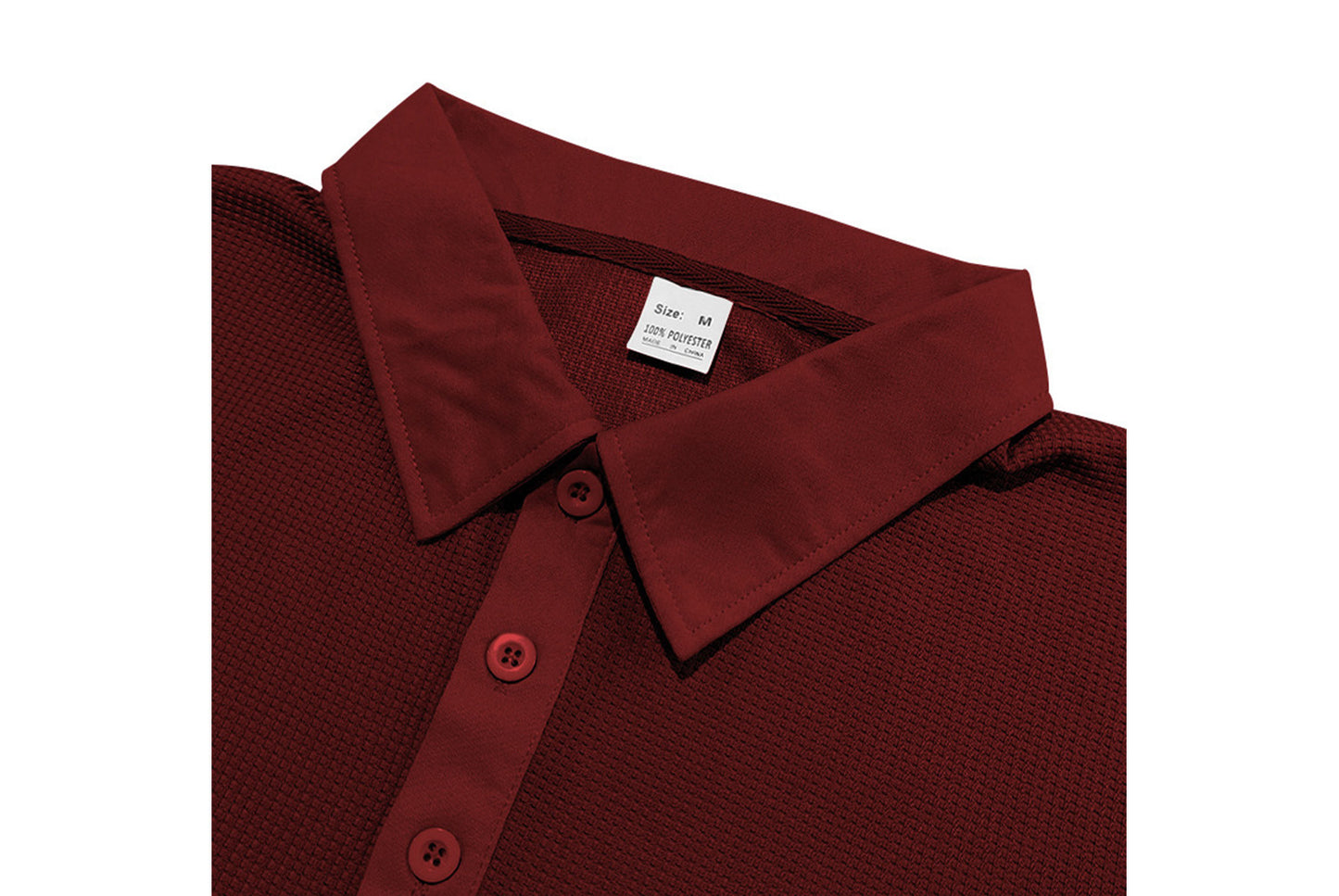 Men's Waffle Knit Polo Shirt