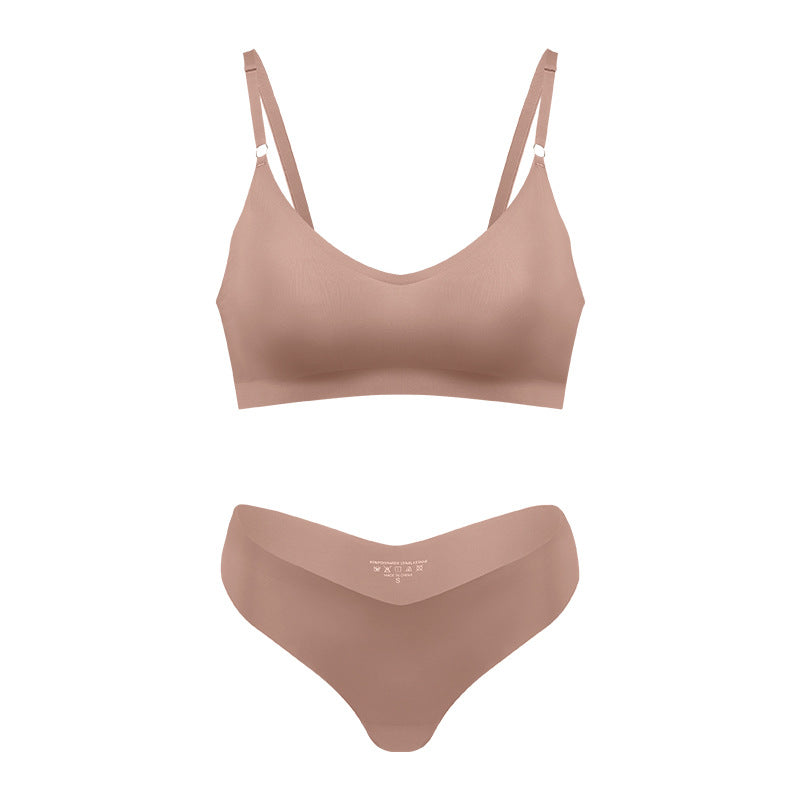Large size wire-free bra set