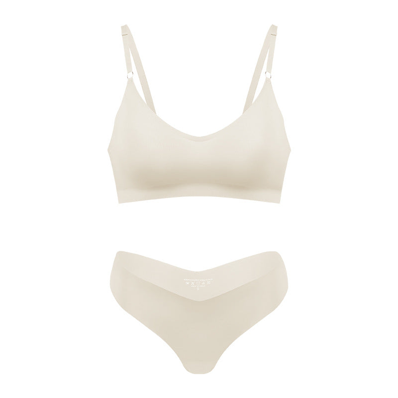 Large size wire-free bra set