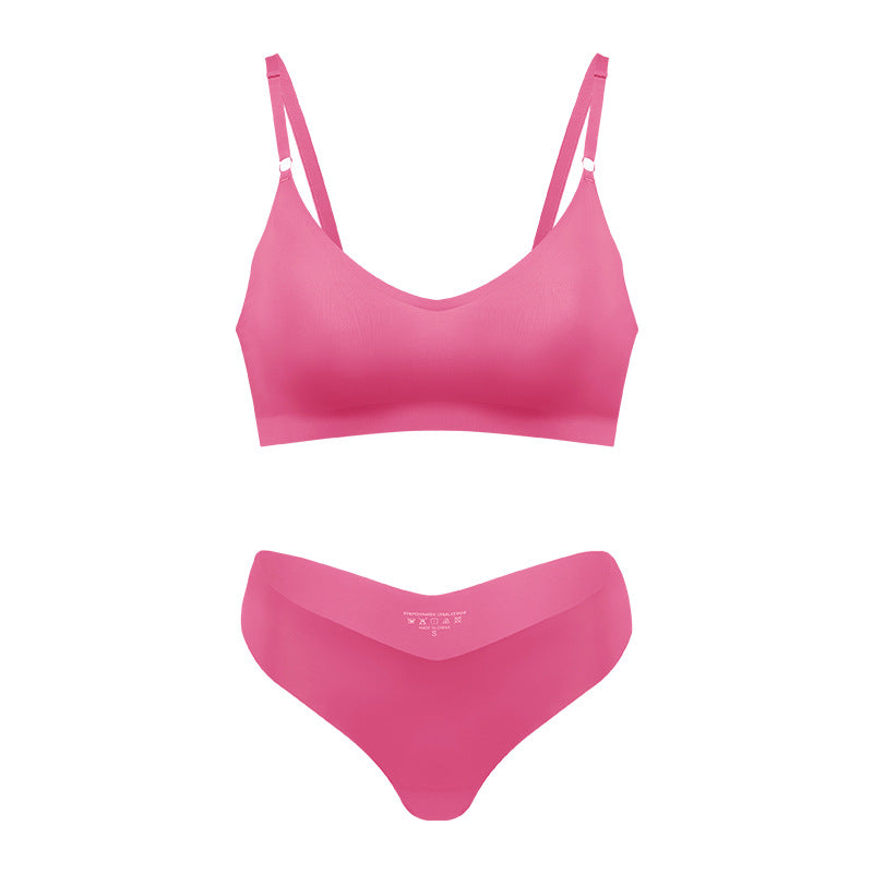 Large size wire-free bra set