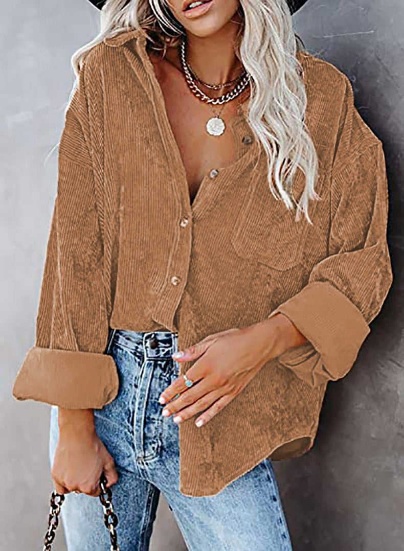 British Style Striped Shirt Jacket