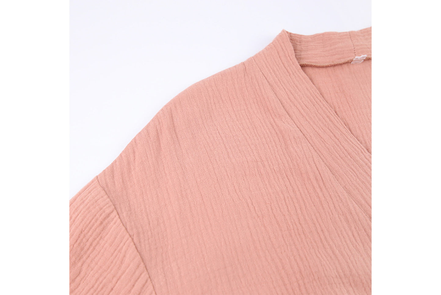 Women's Long-Sleeved Robe in Pure Cotton