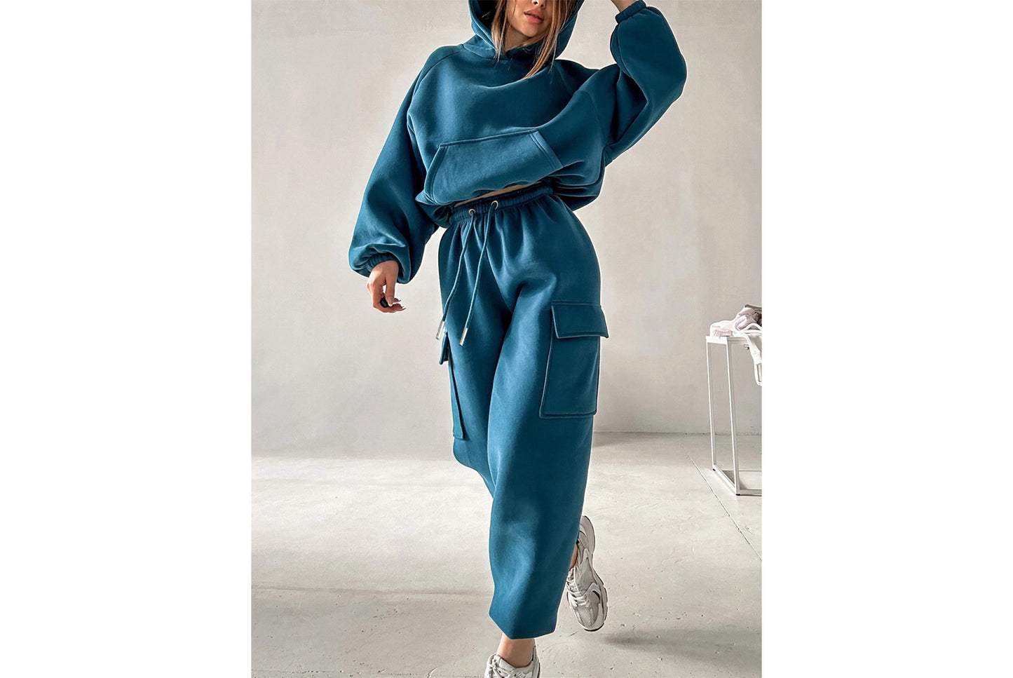 Women's New Fashionable Sporty Casual Hoodie Set