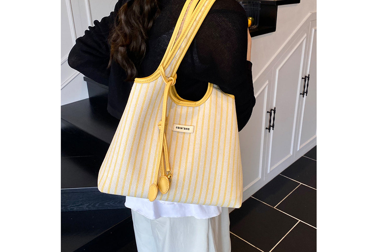Striped Minimalist Handbag/Shoulder Bag