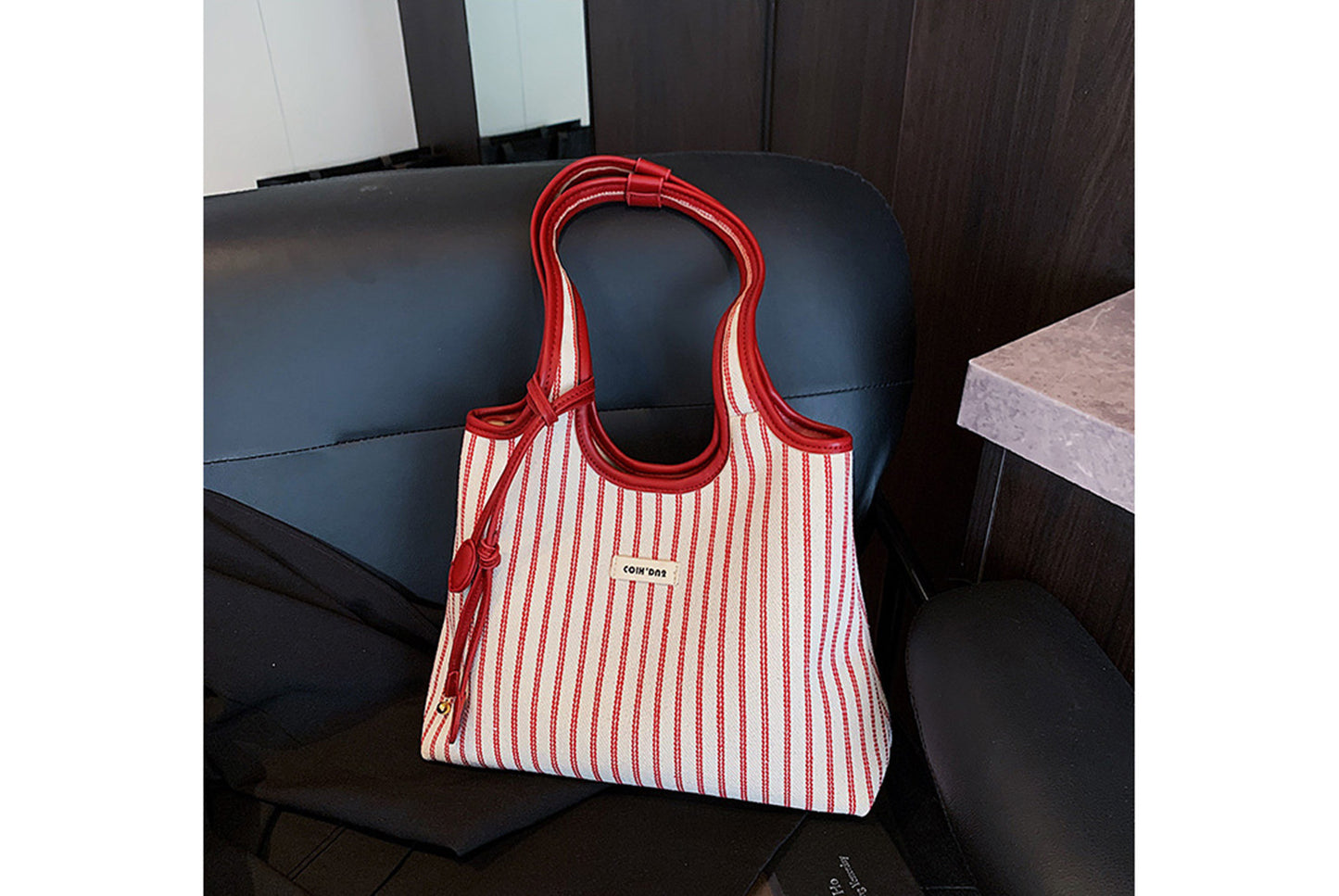 Striped Minimalist Handbag/Shoulder Bag