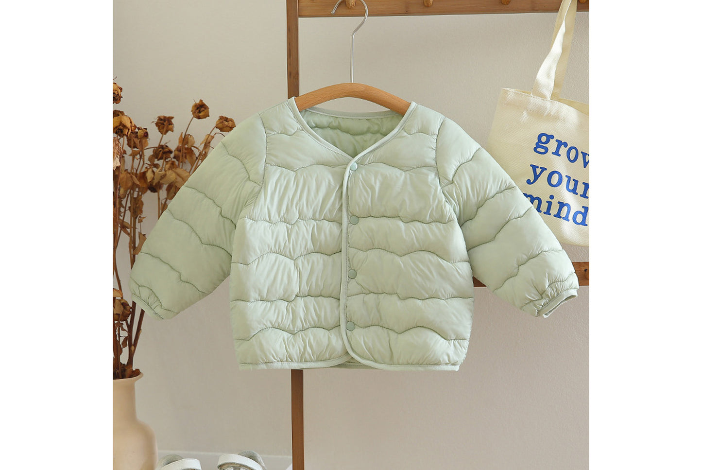 Lightweight Down-Filled Cotton Jacket for Boys and Girls