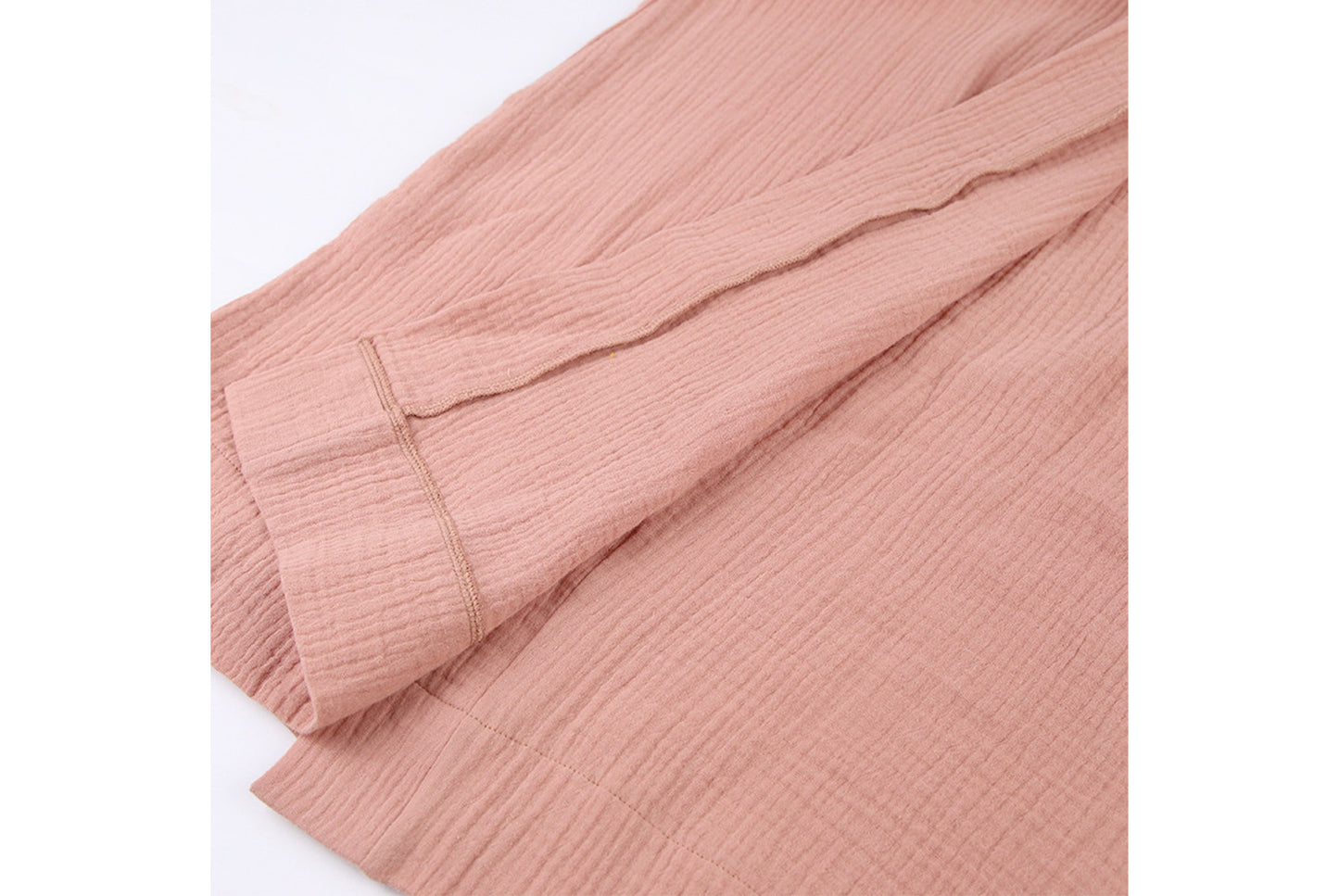 Women's Long-Sleeved Robe in Pure Cotton