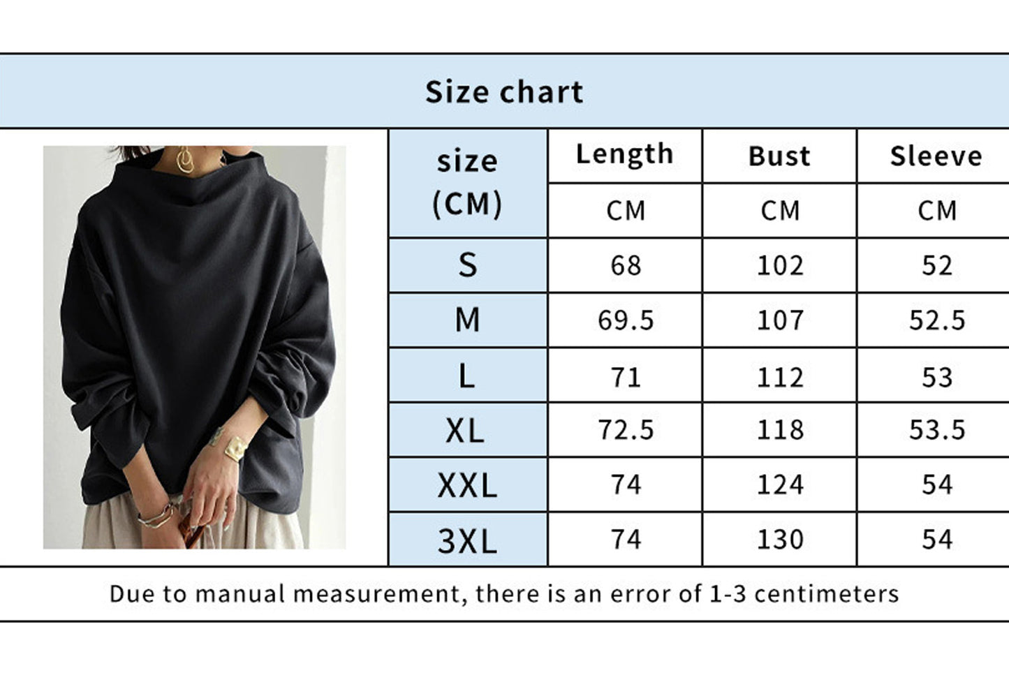 Women's High-Neck Loose-Fitting Pullover Sweatshirt