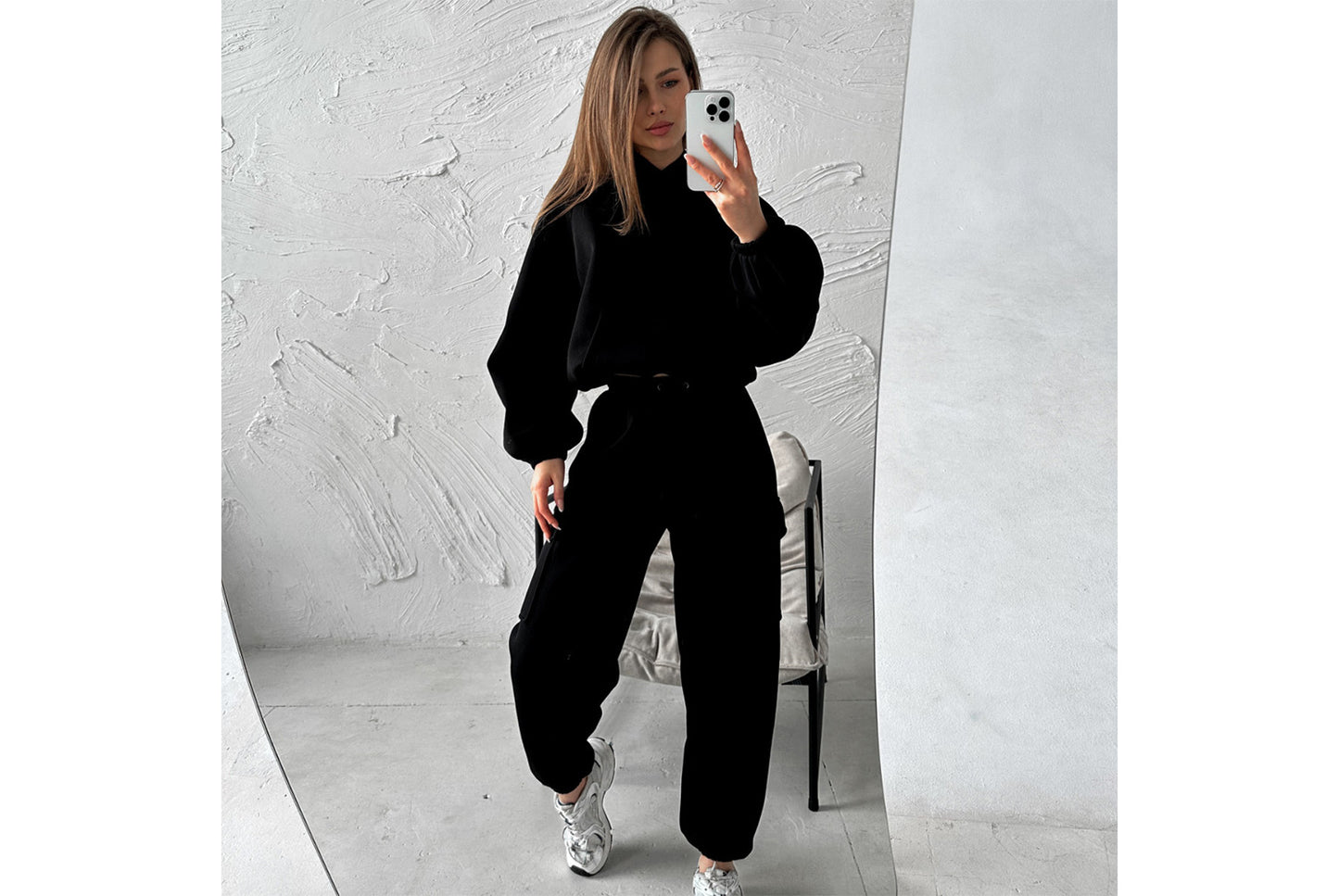 Women's New Fashionable Sporty Casual Hoodie Set
