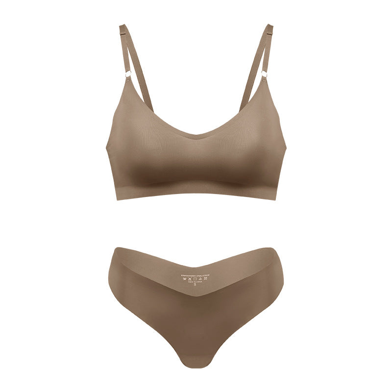 Large size wire-free bra set