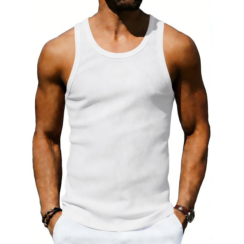 # Men's Ribbed Quick-Dry Sports Tank Top