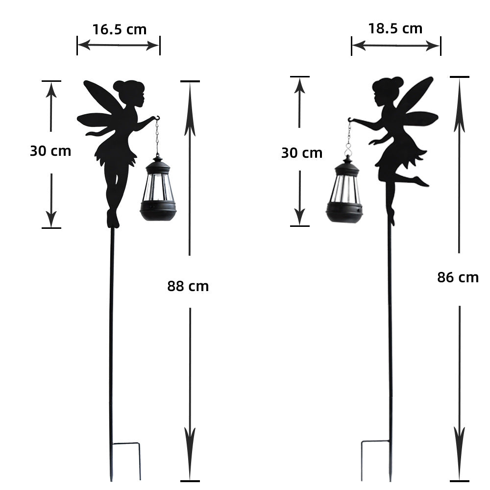 # Iron Silhouette Solar Fairy Ground Lamp