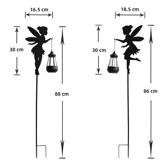 # Iron Silhouette Solar Fairy Ground Lamp