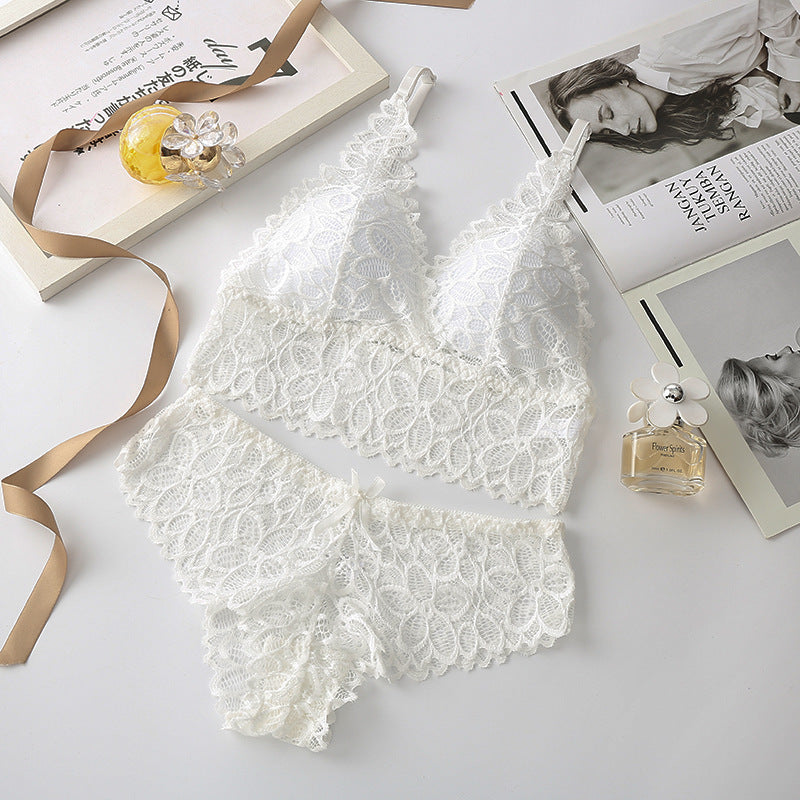 French lace bra set