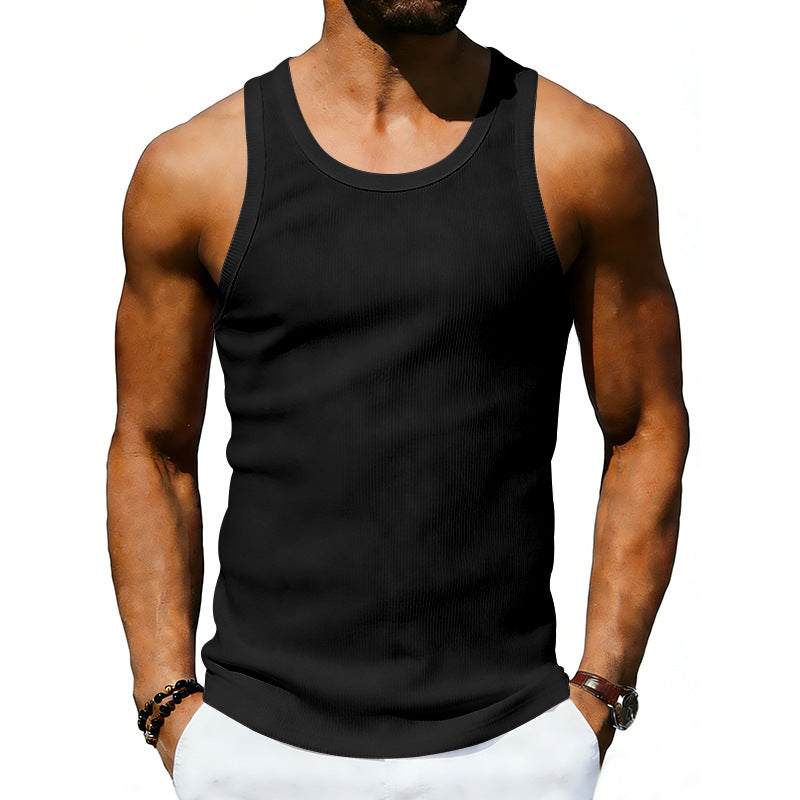 # Men's Ribbed Quick-Dry Sports Tank Top