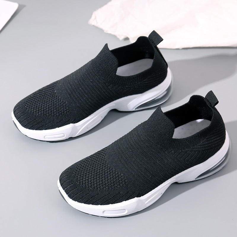 Women's Slip-on Casual Shoes with Flyknit Mesh Upper