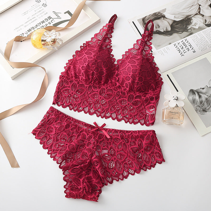 French lace bra set