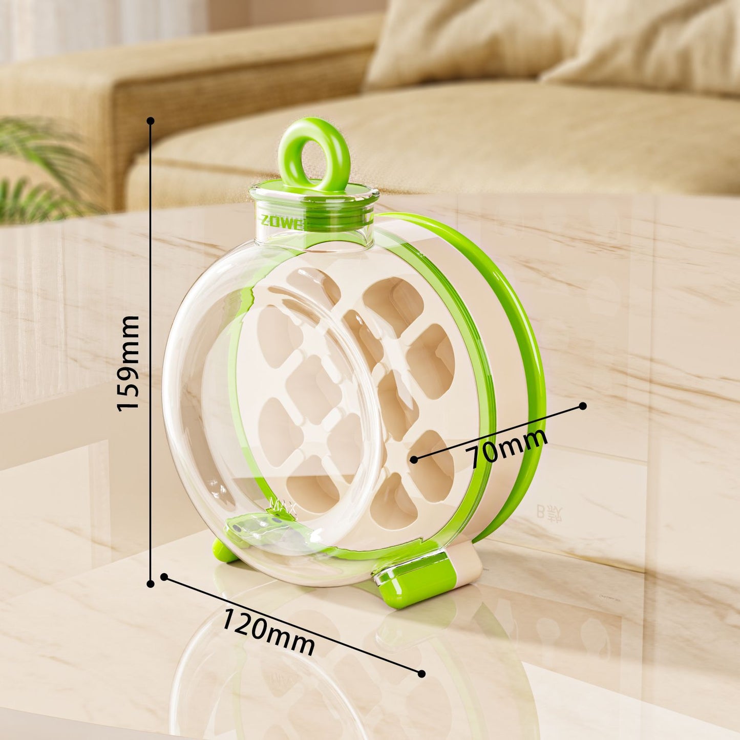 # Multi-functional Ice Jar with Press-to-Remove Ice and Straw